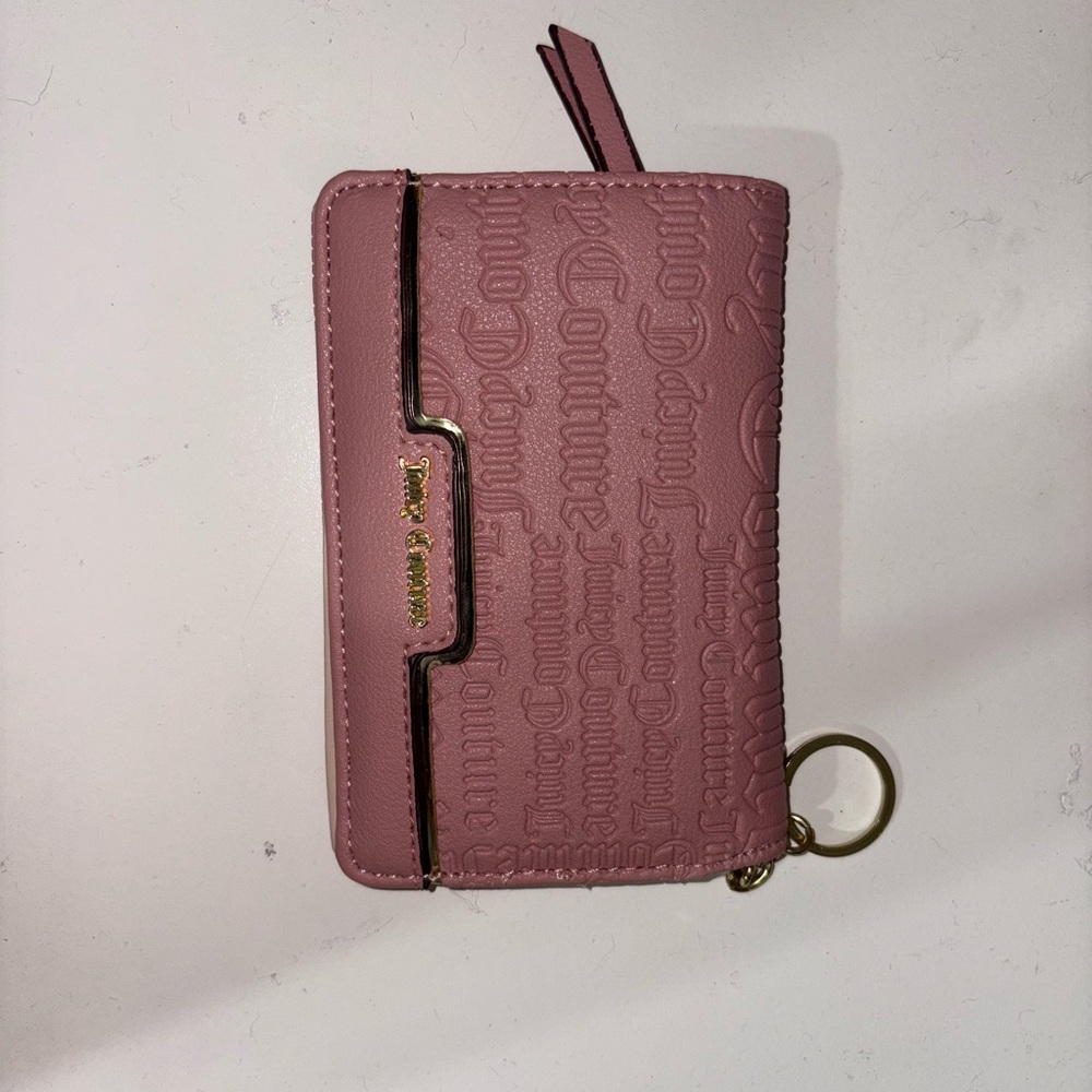 Juicy Couture Embossed Mauve Card Holder